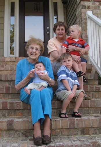 Granma Q, Granma Jo, Henry, Nolan and Jonah