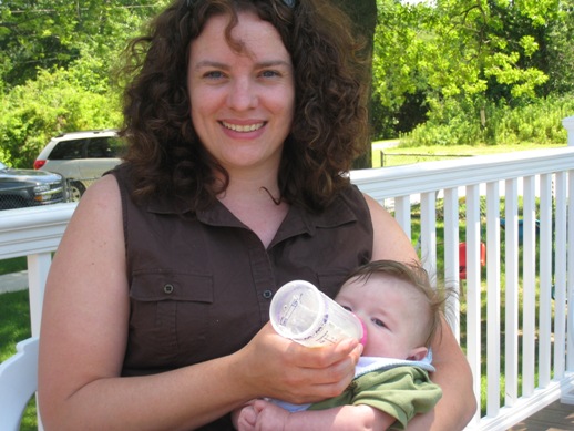 Aunt Leslie feeds Henry