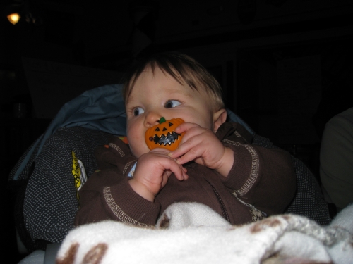 Henry LOVES his pumpkin