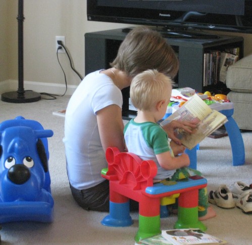 Reading time in his chair