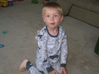 Henry in elephant pjs