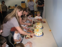 Cutting the cake