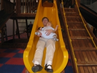 Linus on the big slide